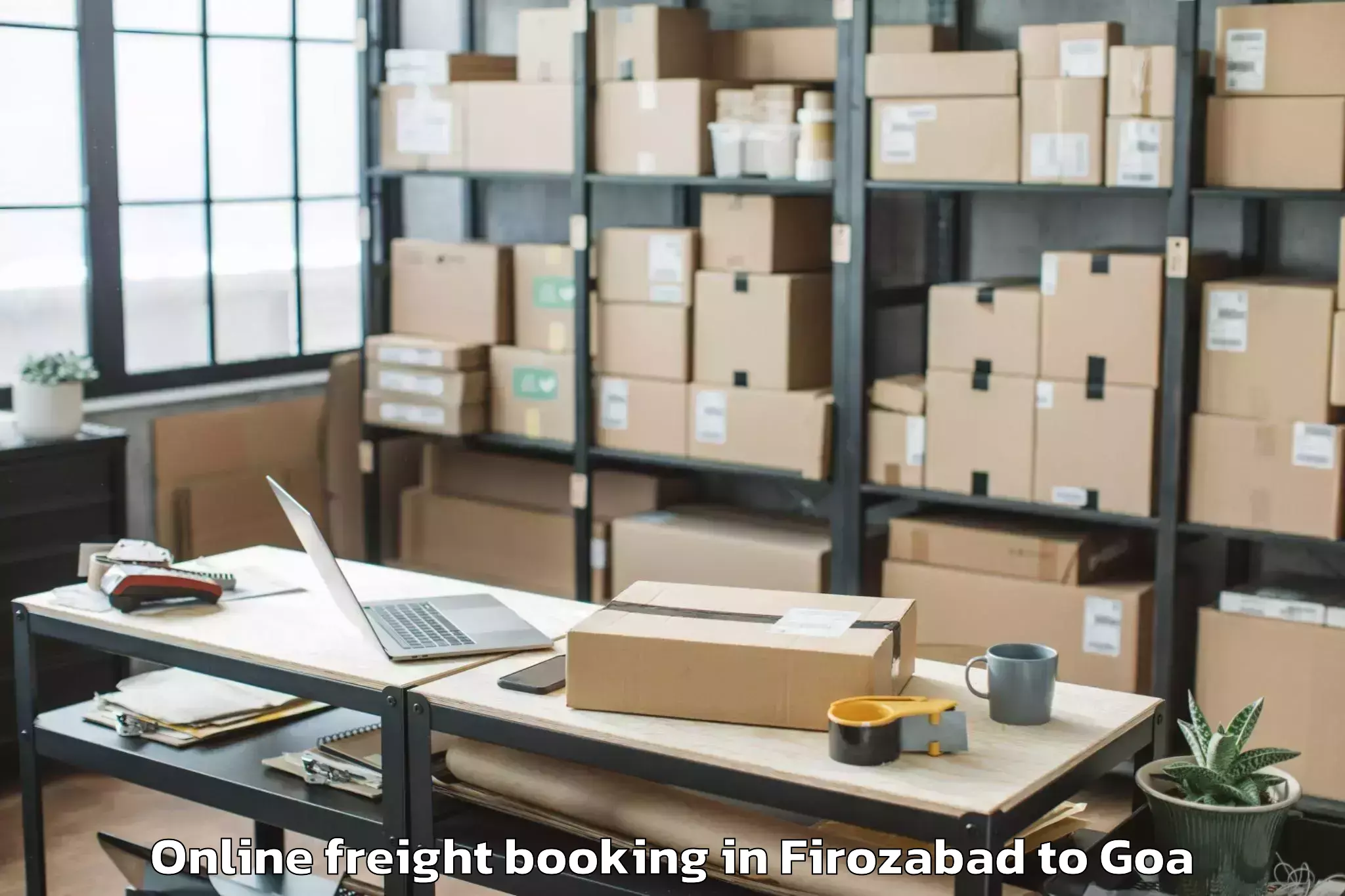 Reliable Firozabad to Candolim Online Freight Booking